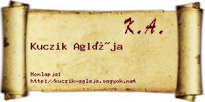 Kuczik Aglája névjegykártya